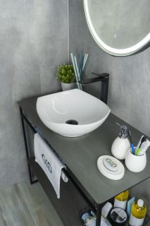 Раковина Gid N9412 51191 накладная белая 41.5x38x14