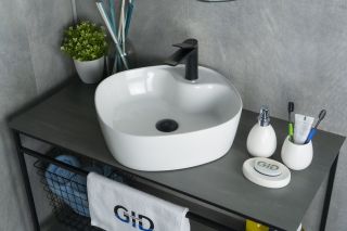 Раковина Gid N9442 51153 накладная белая 44x44x14