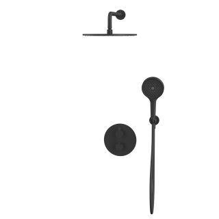 Душевой комплект термостатический WHITECROSS Y YSET08TOPBL чёрный матовый