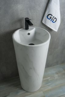 Раковина Gid Nb131ws 81111 накладная под камень матовый 40x40x84