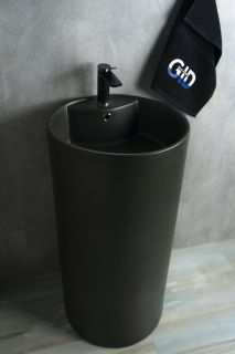 Раковина Gid Nb135bg 81109 накладная черная графит 45x45x85