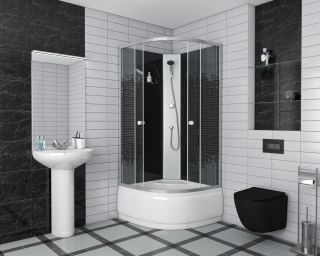 Душевая кабина Niagara NG-7508-14BK 90х90х200