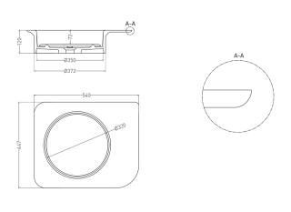 Накладная раковина Salini Ninfea 02 S-Stone 110521MRH 54см RAL снаружи