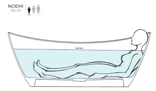 Ванна из искусственного камня Salini Noemi S-Sense 101712G 170x75см белый глянцевый