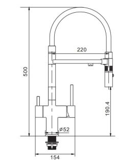 Смеситель для кухни Rose R958G золотой сатин