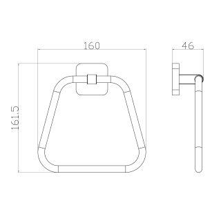 Вешалка для полотенец Wonzon & Woghand Still WW-6613 хром