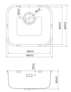 Кухонная мойка IDDIS Mate MAT49S0i77 49см сталь