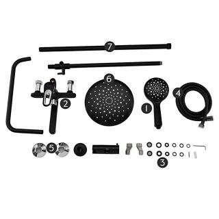 Душевая стойка Frap F2449-6 черный