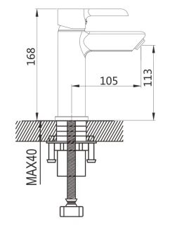 Смеситель для раковины с гигиеническим душем Shevanik S6071 хром