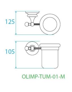 Стакан подвесной, бронза Cezares OLIMP-TUM-02-M