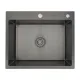 Кухонная мойка Gappo GS6050-6 с коландером графит
