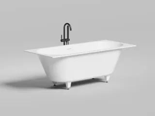 Ванна из искусственного камня Salini Ornella Axis Kit S-Sense 103513M 170x75см белый матовый