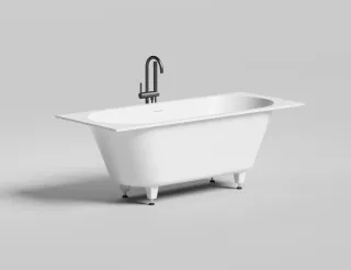 Ванна из искусственного камня Salini Ornella Axis Kit S-Sense 104713G 170x70см белый глянцевый