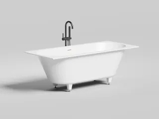 Ванна из искусственного камня Salini Ornella Axis Kit S-Sense 103511M 180x80см белый матовый