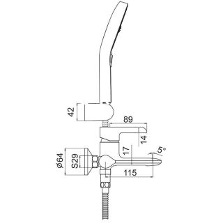 Смеситель для ванны Gappo G3203-8 белый/хром