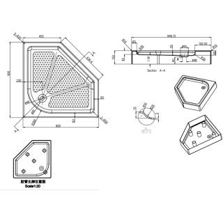 Душевой поддон Azario ONTARIO P39 R/L