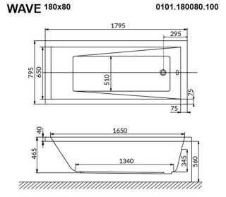 Гидромассажная ванна Whitecross Wave 0101.180080.100.SOFT.CR 180x80см Soft хром