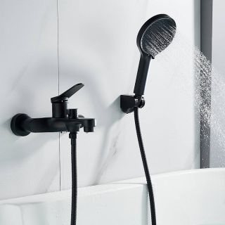 Смеситель для ванны с душем Shevanik S6202H черный