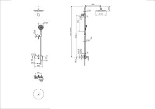 Душевая стойка Aquatek Ника AQ2860BGM оружейная сталь
