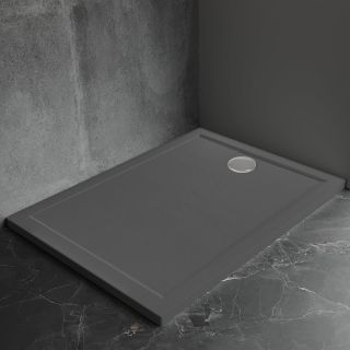Душевой поддон Veconi Pietra AG, 1000x800x30, искусственный камень, антрацитово-серый