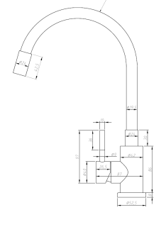 Смеситель для кухни ESKO Snake K44BTotal черный