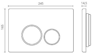 Кнопка смыва Ctesi Round BK0202122 чёрный