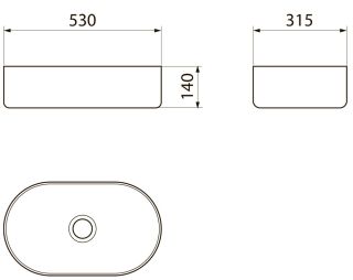 Раковина Point Виктория PN43061 53см белый