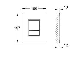 Кнопка смыва Aquatek Pneumo N PNN-0000004 пневматическое управление оружейная сталь