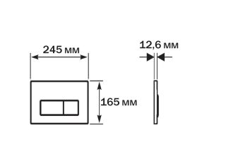 Кнопка смыва Aquatek Pneumo S PNS-0000006 пневматическое управление белый