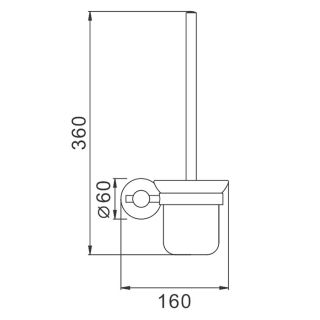 Ершик для унитаза Frap F30110 хром