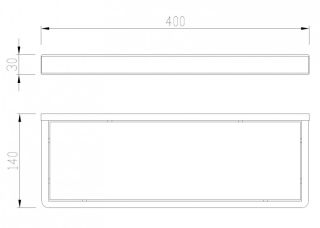 Полка стеклянная ABBER Westen AA1759 40см хром