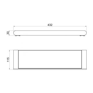 Полка стеклянная Timo Saona 13072/18 чёрное золото