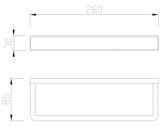 Полотенцедержатель ABBER Westen AA1753 26см хром