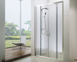 Душевая дверь Berges Porta 160-180см хром 063103