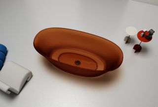 Прозрачная ванна ABBER Kristall AT9707Opal из полиэфирной смолы 170x75см коричневый