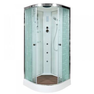 Душевая кабина Deto ЕМ1510 с гм. и эл. 100х100х220 см