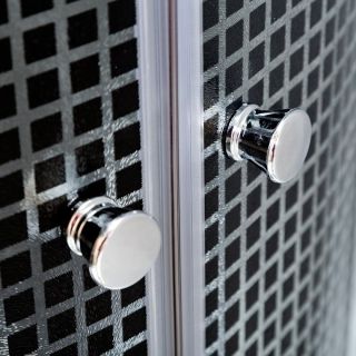 Душевая кабина Deto L 801 с гм. и эл. BLACK 100х100х215 см