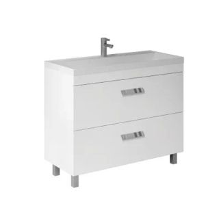Тумба под раковину напольная Velvex Orlando tn.ORL.CLA.100.2Y белый матовый, 100 см