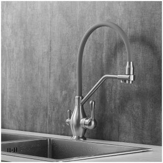 Смеситель для кухни Rose R858L сатин