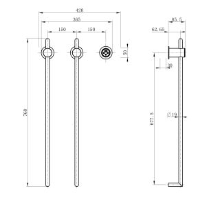 Полотенцесушитель электрический встраиваемый Wonzon & Woghand Leipzig WW-AL3621-BG 76x42 см с внутренней частью брашированное золото