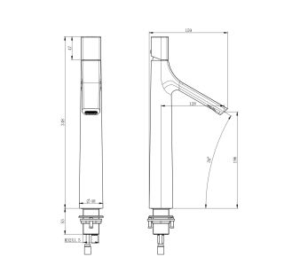 Смеситель для раковины Wonzon & Woghand The One WW-H1011-BGG тёмный графит