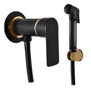 Гигиенический душ со смесителем Rav Slezak Vltava VT447/1CMATZ черный золото
