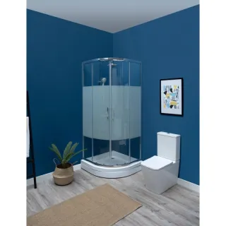 Душевой уголок Aquanet Practic AE10-Q-90x90U-CP 243615 90x90 см профиль хром стекло прозрачное с матовой поломой