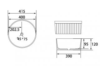 Раковина ABBER Bequem AC2114 41см белый