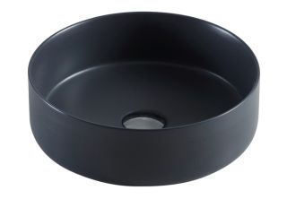 Раковина накладная Azario 34.6х34.6х114 фаянс, цвет Графитовый матовый (AZ3134MDGSP)