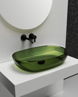 Раковина ABBER Kristall AT2805Emerald 60см зелёный