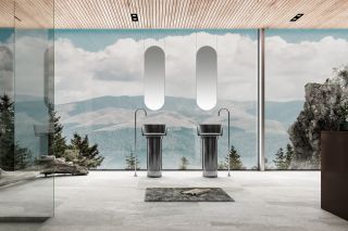 Напольная раковина ABBER Kristall 45x90см чёрный AT2702Onyx-H