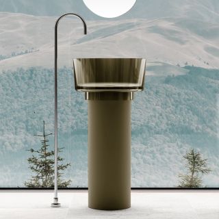 Напольная раковина ABBER Kristall AT2702Vesuvian-H 45см оливковый