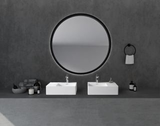 Подвесная раковина ABBER Stein AS2644 L левая 56см белый матовый