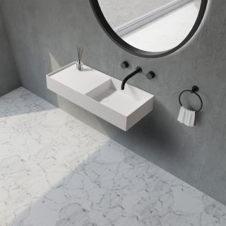 Подвесная раковина ABBER Stein AS2648 80см белый матовый